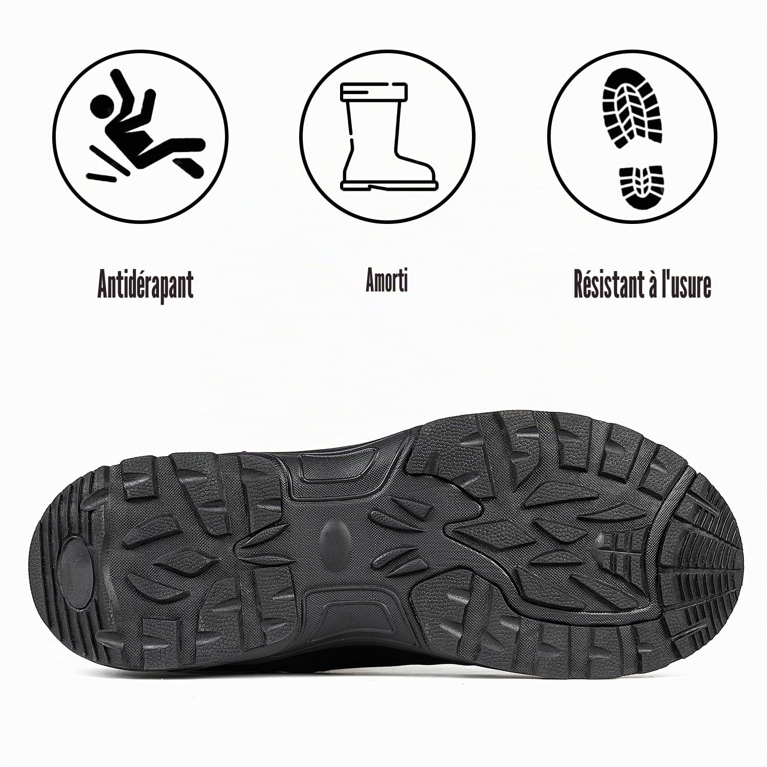 TLOLA Bottes d'hiver pour homme - Imperméables - Doublure chaude - Légères - Antidérapantes - Pour le travail, le ski, le plein air