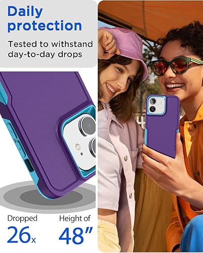 Miniatura 4 de AICase Funda para iPhone 11 con protector de pantalla de vidrio, protección contra caídas de alta resistencia, cuerpo completo, resistente a prueba
