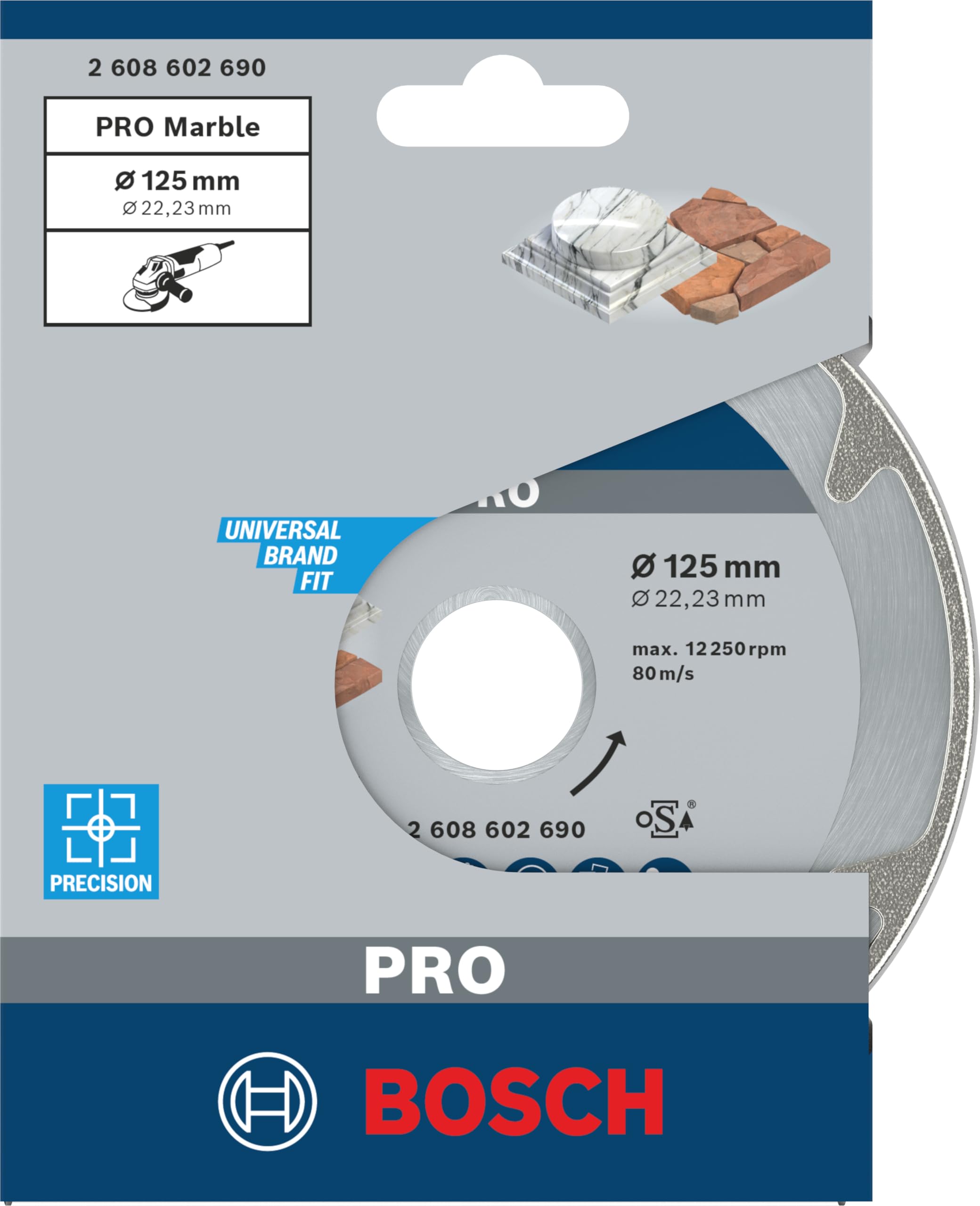 Bosch 2 608 602 690 - Disco de corte de diamante Best for Marble - 125 x 22,23 x 2,2 x 3 mm (pack de 1)