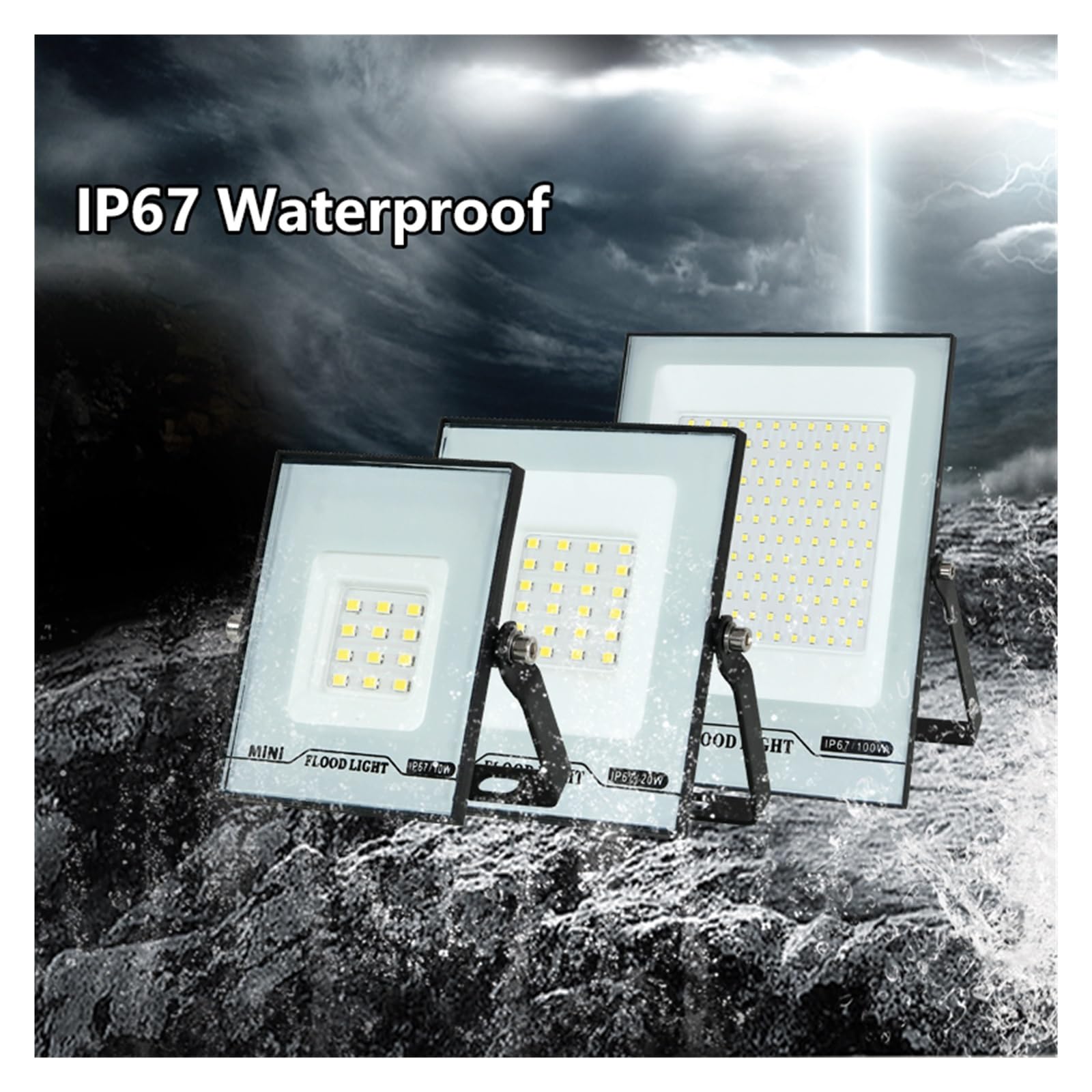 Zewnętrzne światło powodziowe Reflektor LED 100W Uliczny IP65 Wodoodporny Zewnętrzny Ścienny Oświetlenie Ogrodowe Plac Spotlightled Oświetlenie miejsca pracy(Warm White,30W 4pcs)