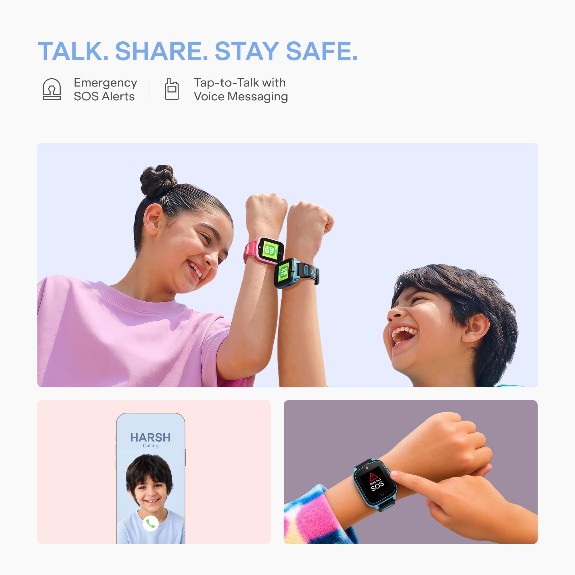 boAt Sailor Nav Kids Smartwatch with 2-Way Video & Voice Calling, Real Time Location Monitoring via Maps, Geofencing, 4G SIM Compatible, Parental Control, SOS, Smartwatch for Boys (Sky Blue) — Amazon image 12
