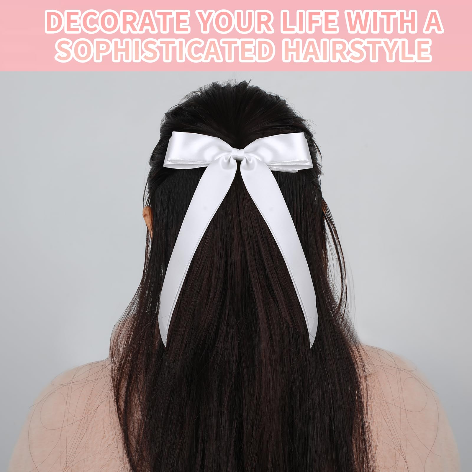 Amazon.com : vivinin 4pcs Solid Silky Satin Hair Accessories: Bows