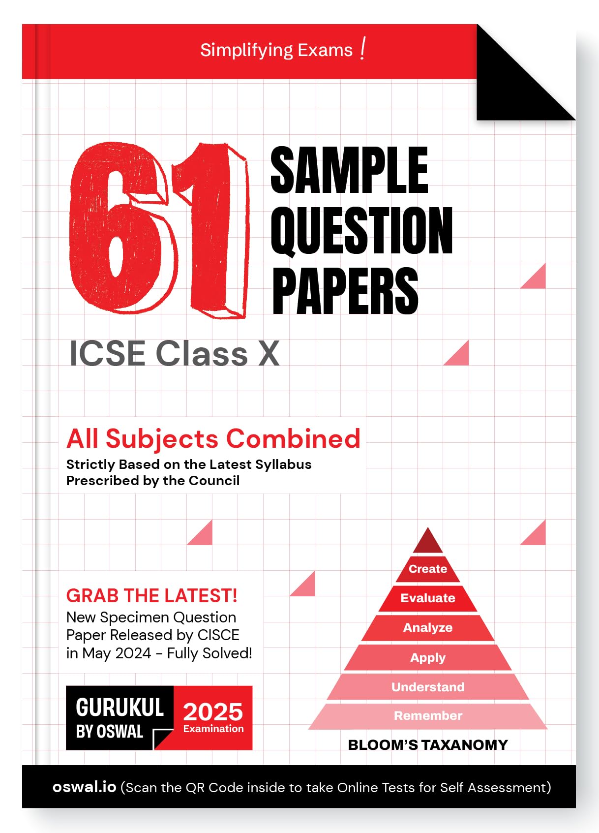 Gurukul By Oswal 61 Sample Question Papers for ICSE Class 10 Exam 2025 : Fully Solved New Specimen Question Paper & Latest Syllabus (All Subjects), New SQP Pattern