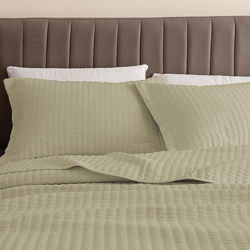 Miniatura 2 de Great Bay Home Juego de ropa de cama King de 3 piezas, ligero, con puntada de canal de verano, con fundas, colchas de eucalipto ultra suaves,