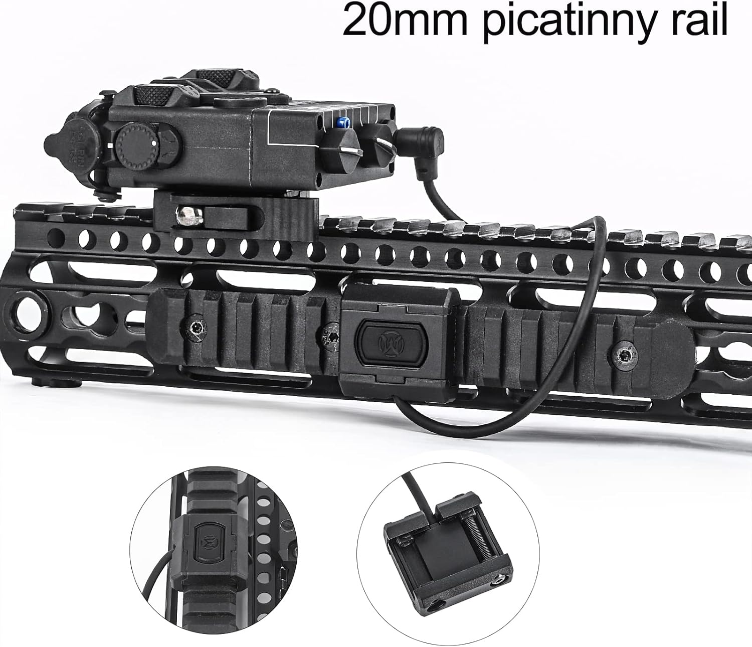 NOBUHIRO Airsoft PEQ 15 + Tactical Modular Modbutton Remote Pressure Switch with Conversion Kit