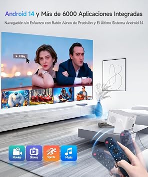 Alwtniet Mini Portable Projector 4K 8K Support, FHD 1080P Native, 600 ANSI