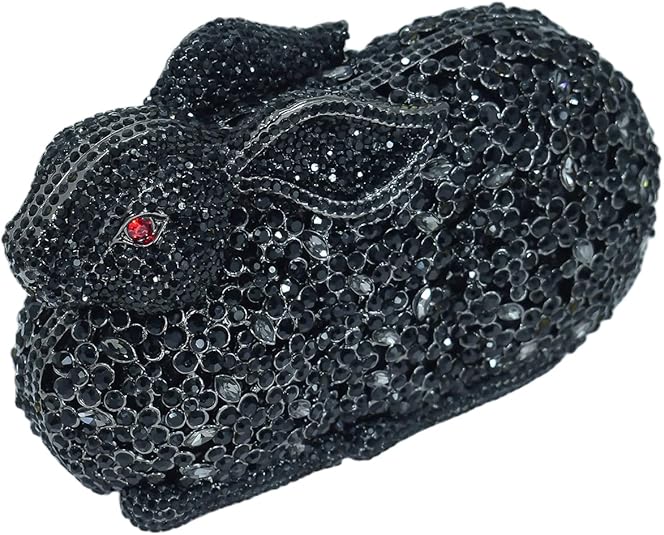 Cute Rabbit Evening Bag Bunny Rhinestone Purse Animal Crystal Clutch ...