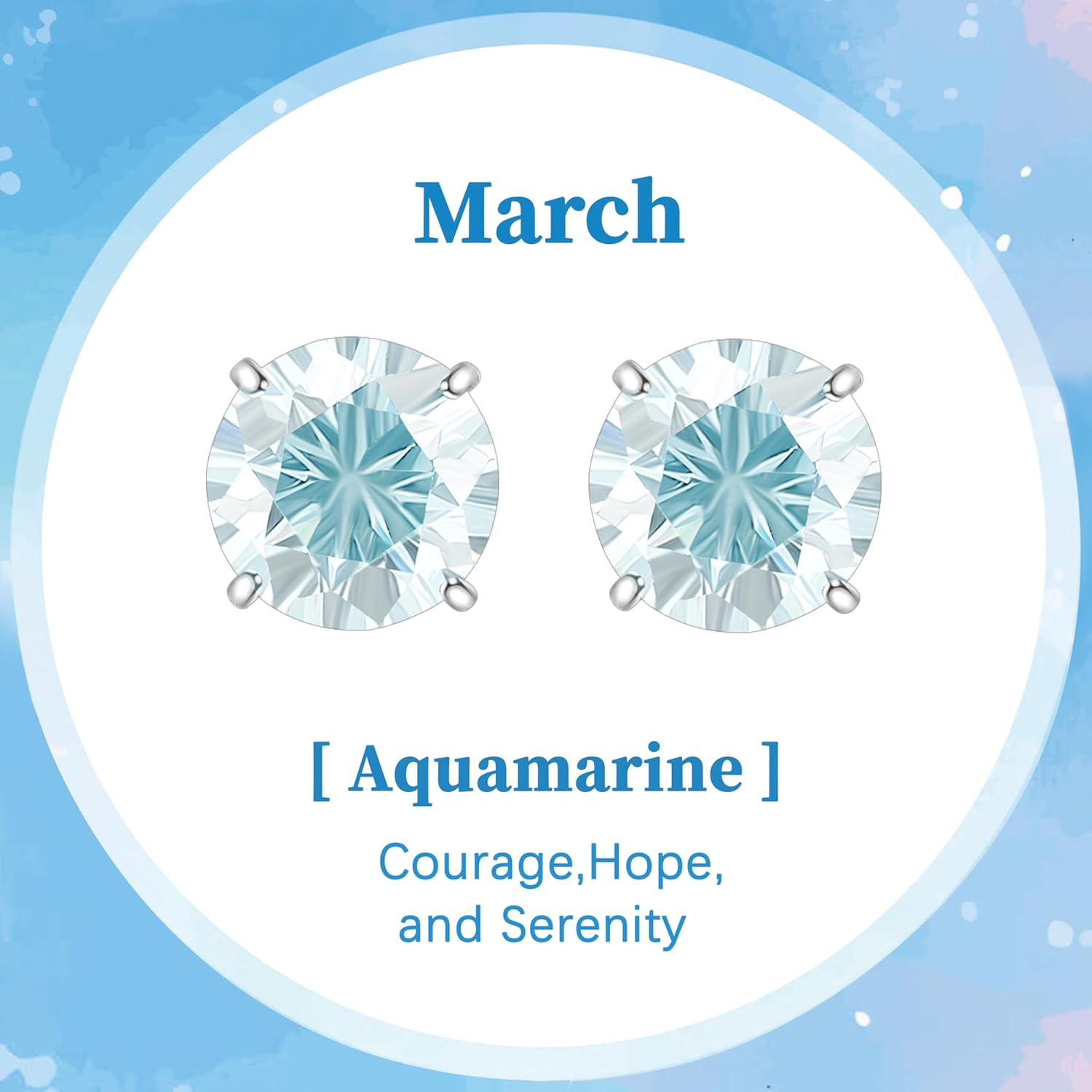 Limerencia Birthstone Screw Back Earrings G23 Implant Grade Titanium Stud Earrings Hypoallergenic Cubic Zirconia Posts Studs Jewelry Gifts for Girls Sensitive Ears - Image 4