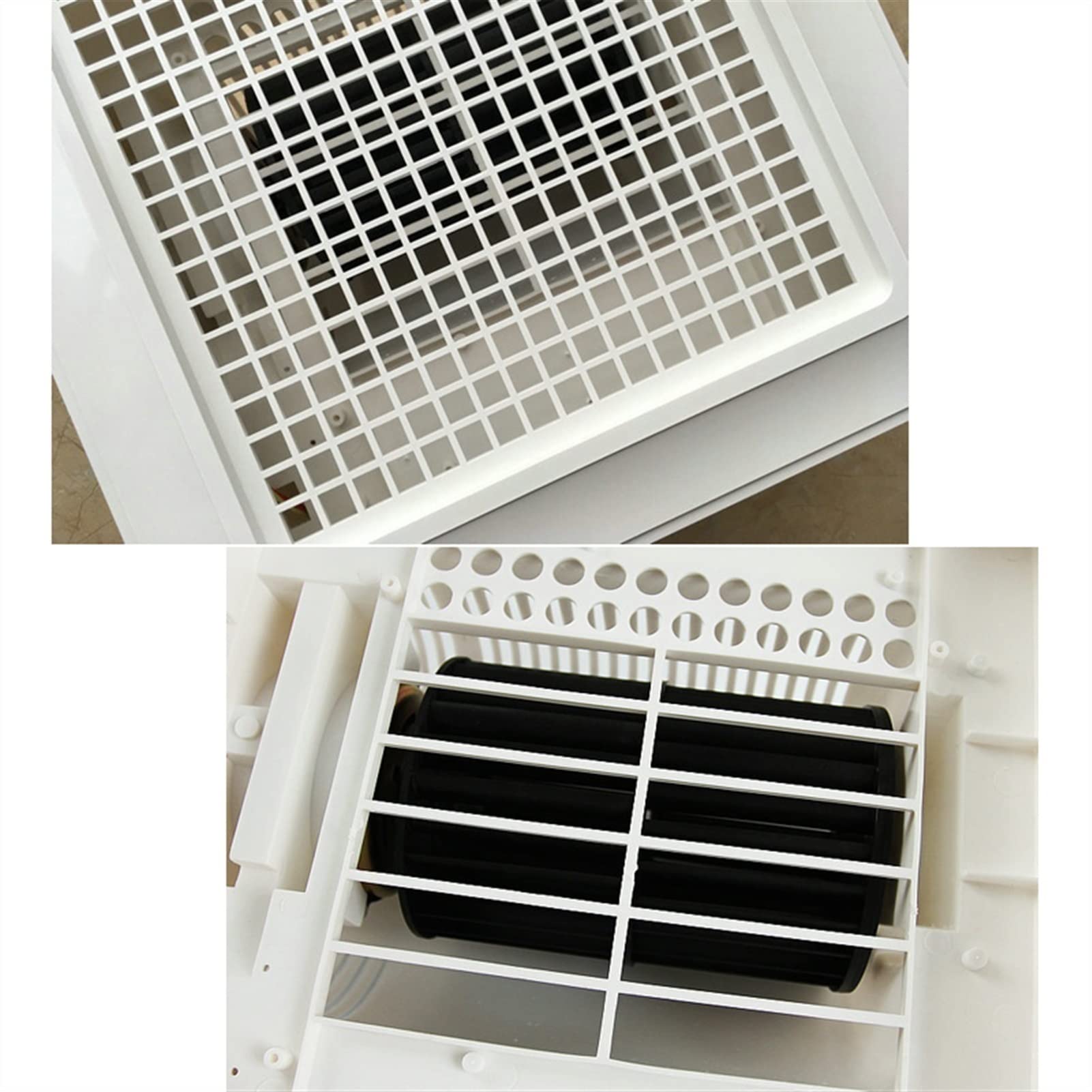 Extractor De Aire para Baño, Ventilador De Techo, 30 X 30 Cm, Diseño A Cuadros, Ventilador De Soplado Directo, Silencioso, De Gran Volumen Y con Rejilla Grande.,Without Switch