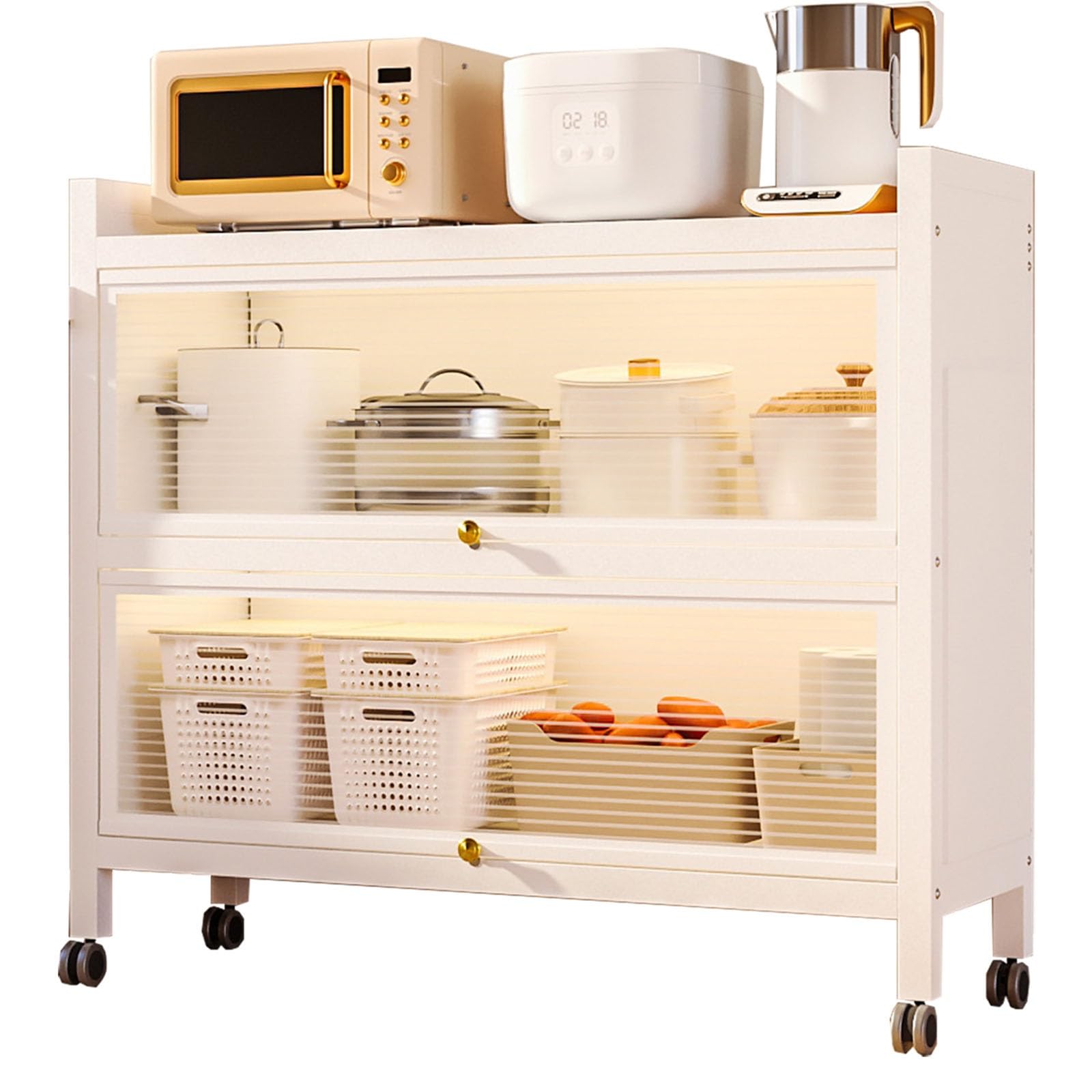 Étagère de cuisine à niveaux avec buffet pour épices et plats