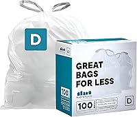 Vista 9 de Plasticplace Bolsas de basura de ajuste personalizado, compatibles con simplehuman Code D (100 unidades) con cordón azul tintado de 5.3 galones / 20