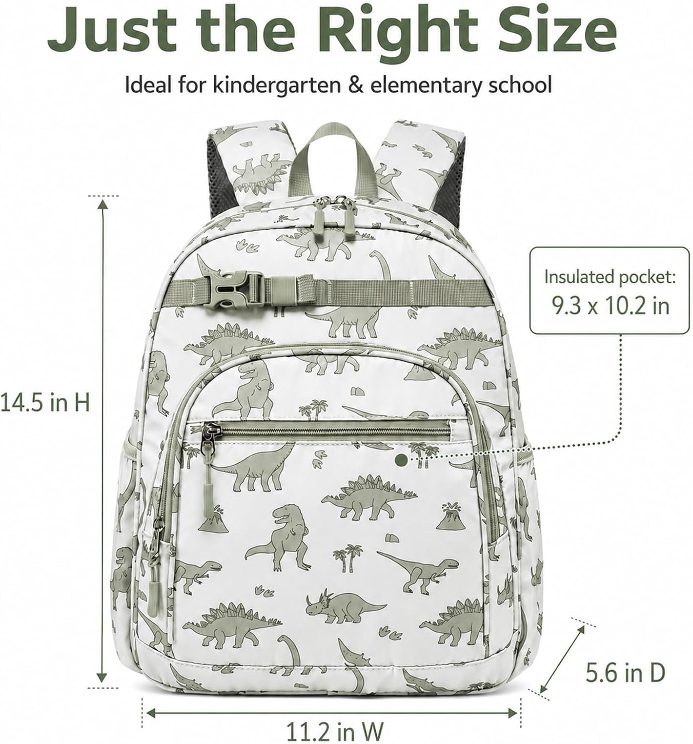 CAMTOP Kids Backpack for Girls and Boys with Insulated Lunch Compartment, Kindergarten Elementary School Bookbag image 5