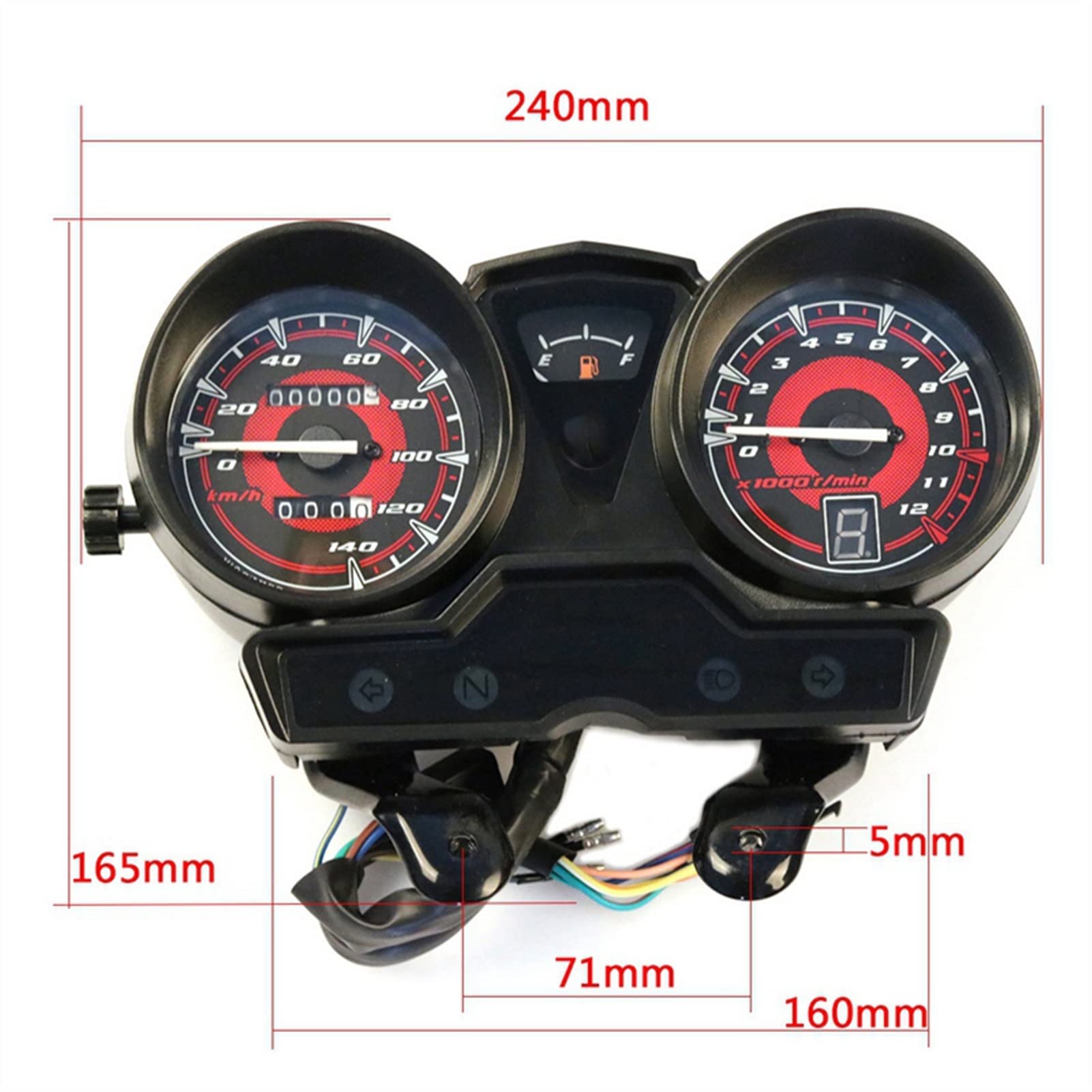 Couvercle De Compteur Kilométrique Pour Yamaha YBR 125 ED 2005-2009 - ABS Noir, Design élégant - 9