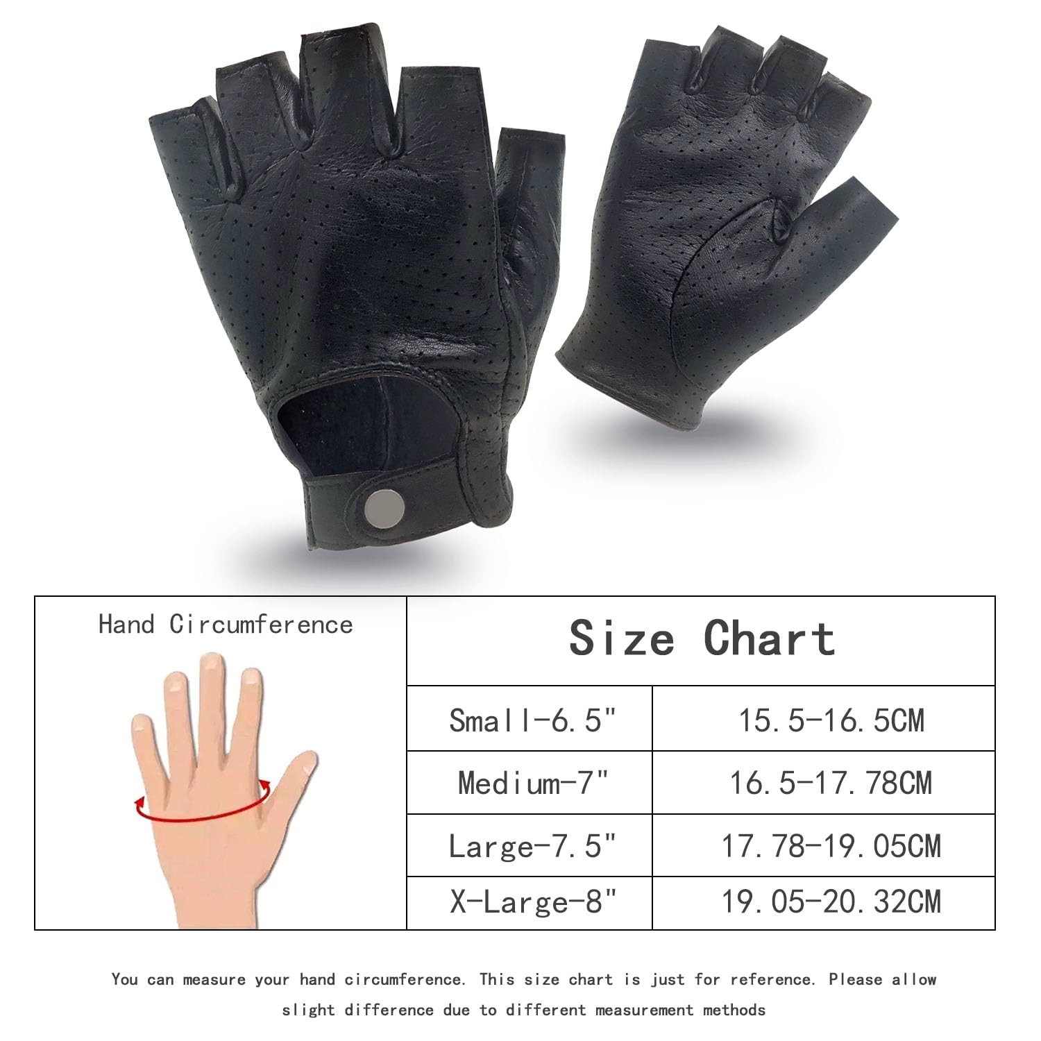 Cuir pour Femme Gant à Maille Pleine sans Doigts Gant de Conduite à Demi Doigts