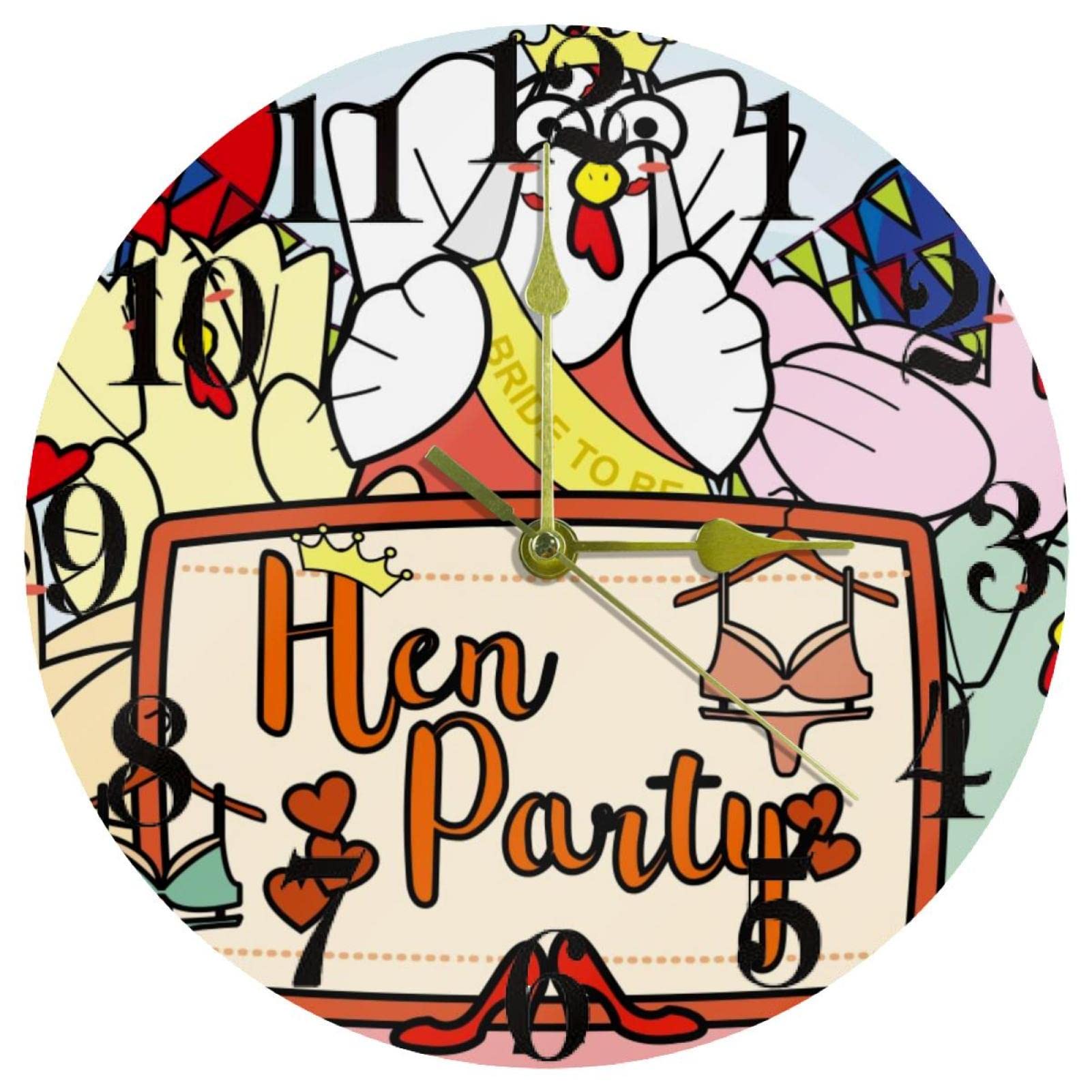 Horloge murale poulet ronde à quartz une idée cadeau pour la maison