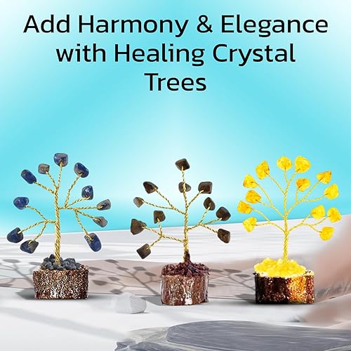 Miniatura 5 de Juego de 12 árboles de cristal curativos para chakras, regalos pensados para mujeres, árbol de la vida hecho a mano, decoración para el hogar,