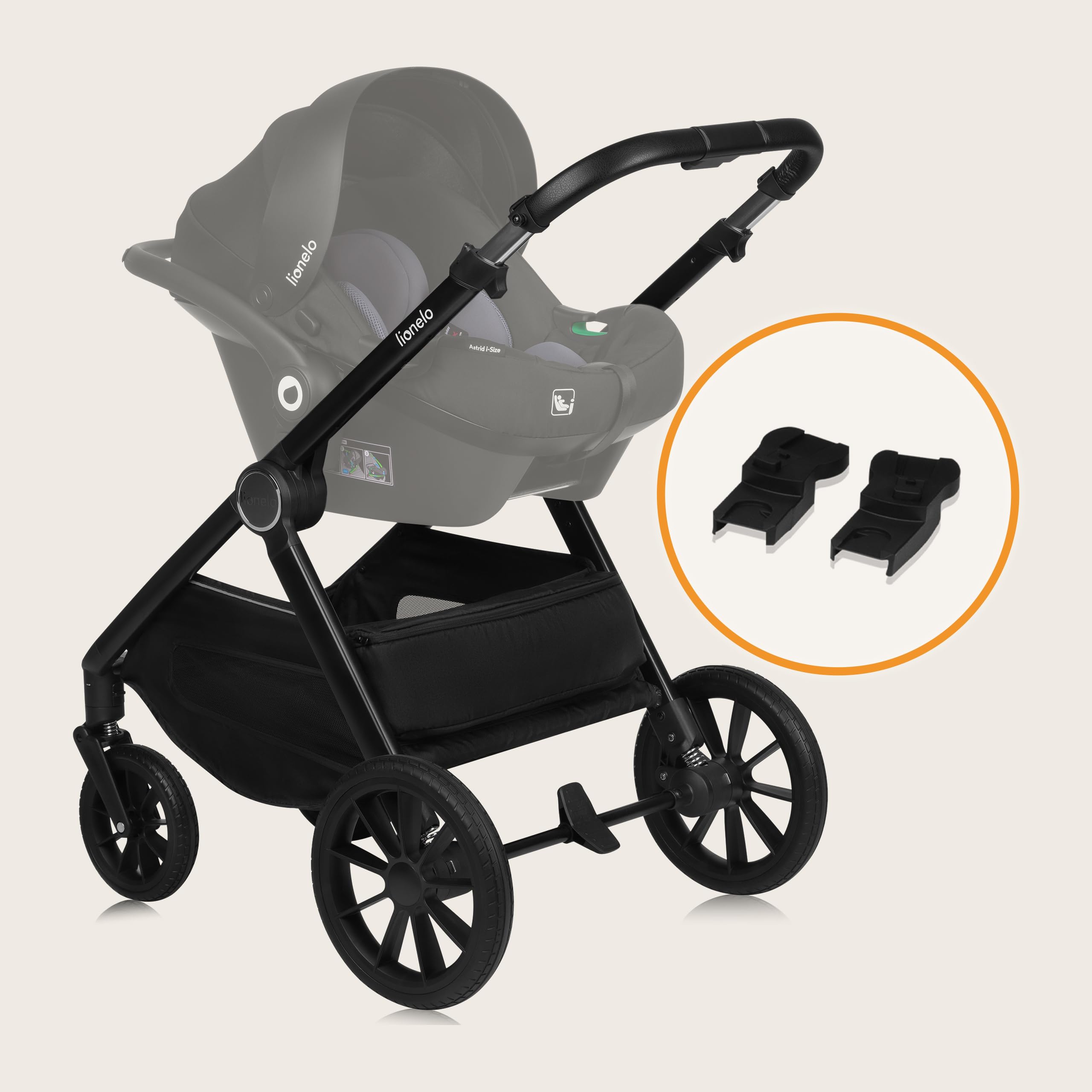 LIONELO LAYLA 2 w 1 Wózek Spacerowy Dziecięcy 0-48 miesięcy do 22 kg Gondola do 9 kg, Regulacja Oparcia i Podnóżka, AiryDots, Obrotowe Koła PU 360° Pełna Amortyzacja Budka XXL