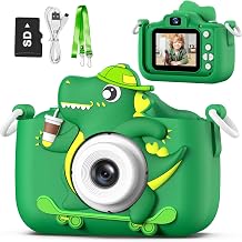 Goopow Kids Camera Toys for 3-8 Year Old Girls Boys,Children Digital Video Camcorder Camera with Cartoon Soft Cover, Best Chritmas Birthday Festival Gift for Kids - SD Card Included