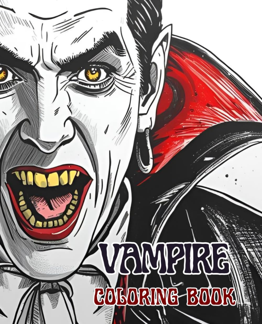 Vampire Coloring Book: 51 spooky pages full of creativity and Halloween spirit