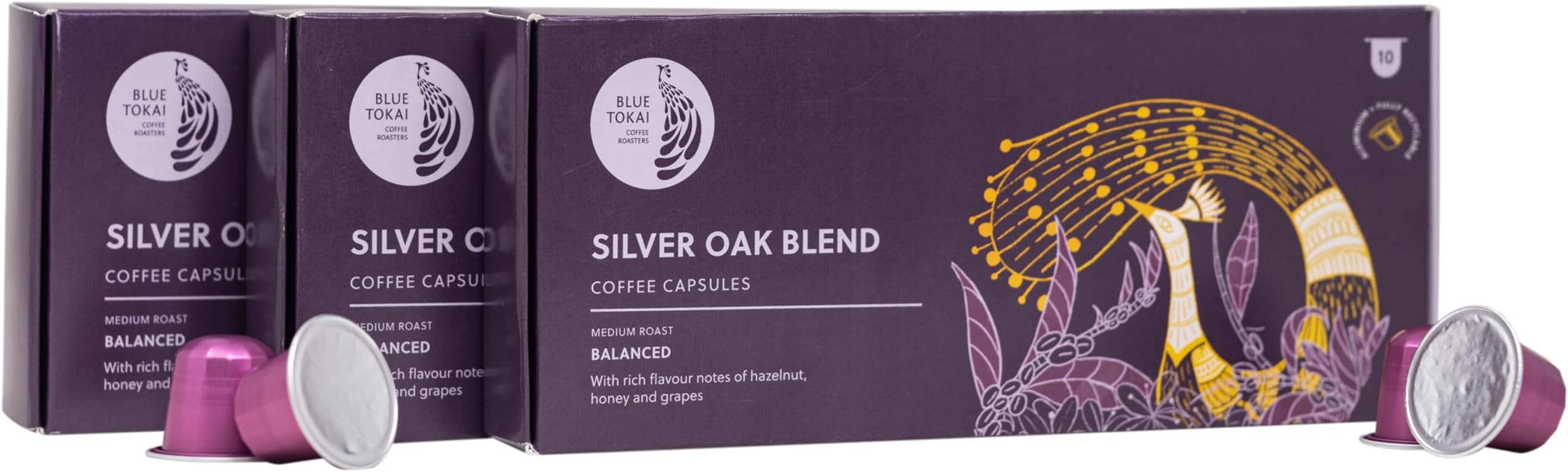 Aluminium Capsules | Silver Oak Cafe Blend - Medium Dark Roast | 100% Arabica | Speciality Coffee| 10 Pods In Pack Each | Coffee Pods | Pack Of 3