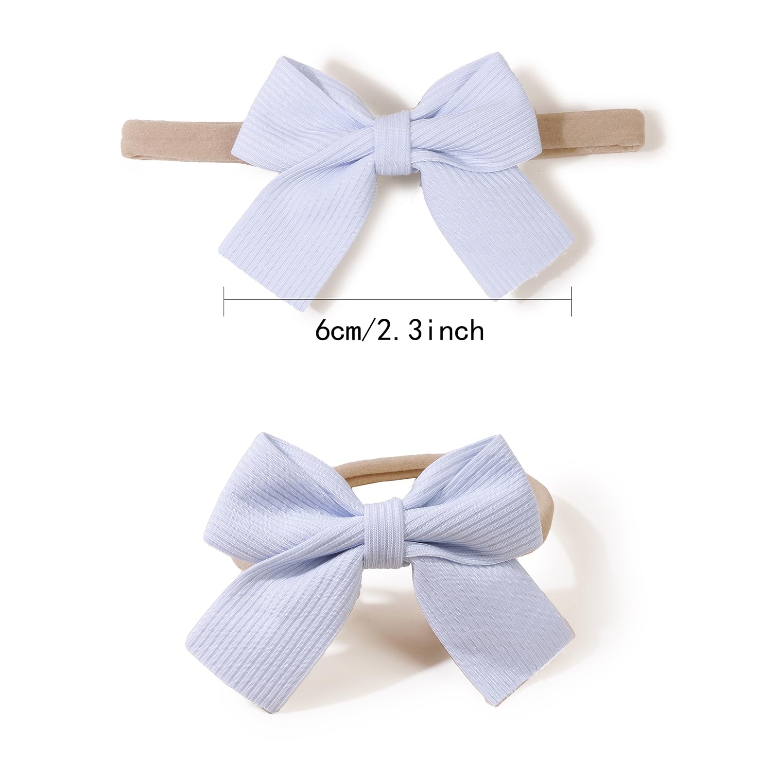 OOSAKU Juego de 6 diademas elásticas con flores para bebé niña, 6 unidades, de nailon suave, accesorios para el cabello para recién nacidos (XKFD006)