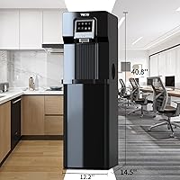 Vista 7 de VECYS Bottom Loading Water Cooler with Ice Maker, Cold Water Supply with 18LBS Daily Ice Making, Compatible with 3 or 5 Gallon Bottles, Ideal for