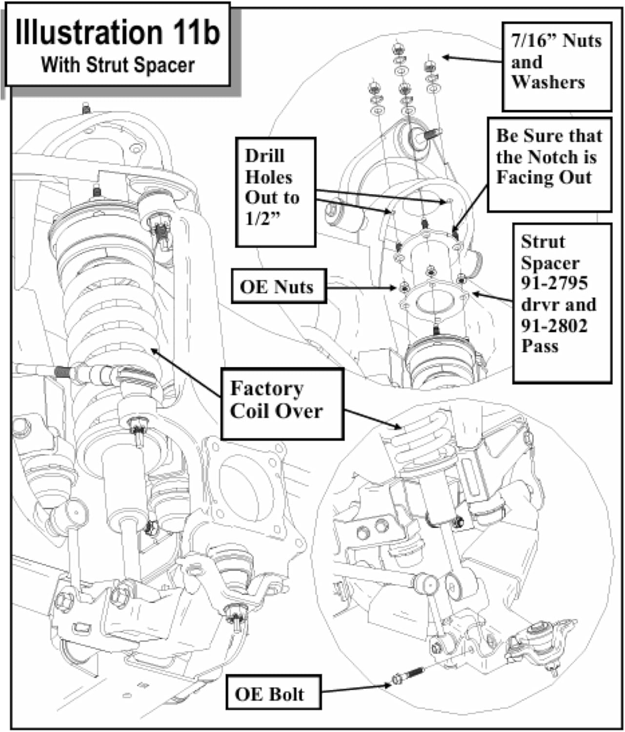 Pro Comp 6" LIFT Front Strut Extensions & Coil Spring Spacers for 2007-2021 Toyota Tundra