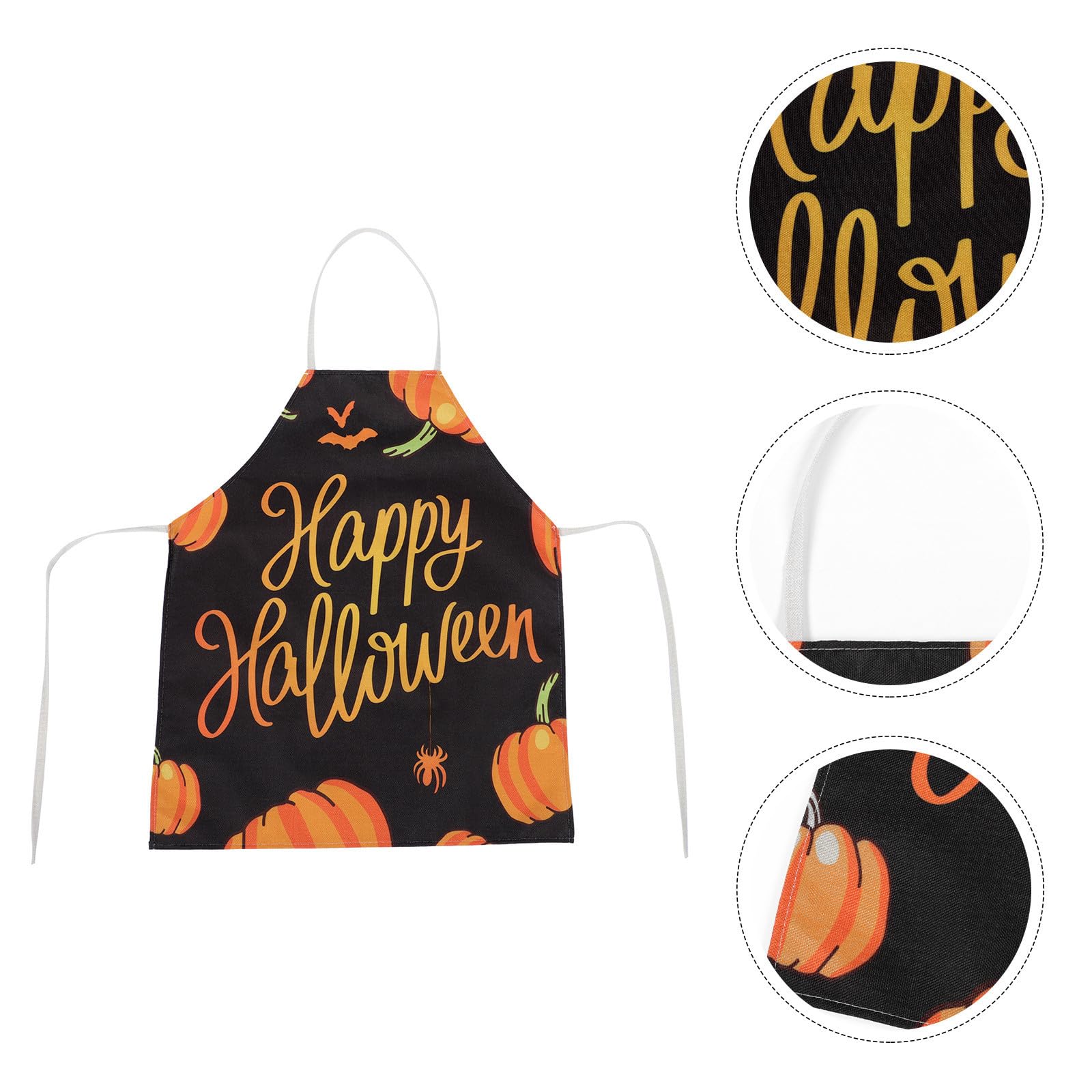 Abaodam 8 Pezzi Grembiule da Cucina Halloween Motivo Zucca, Cotone e Lino, Cinturino Regolabile e Comodo, per Feste a Tema Halloween e Uso Domestico