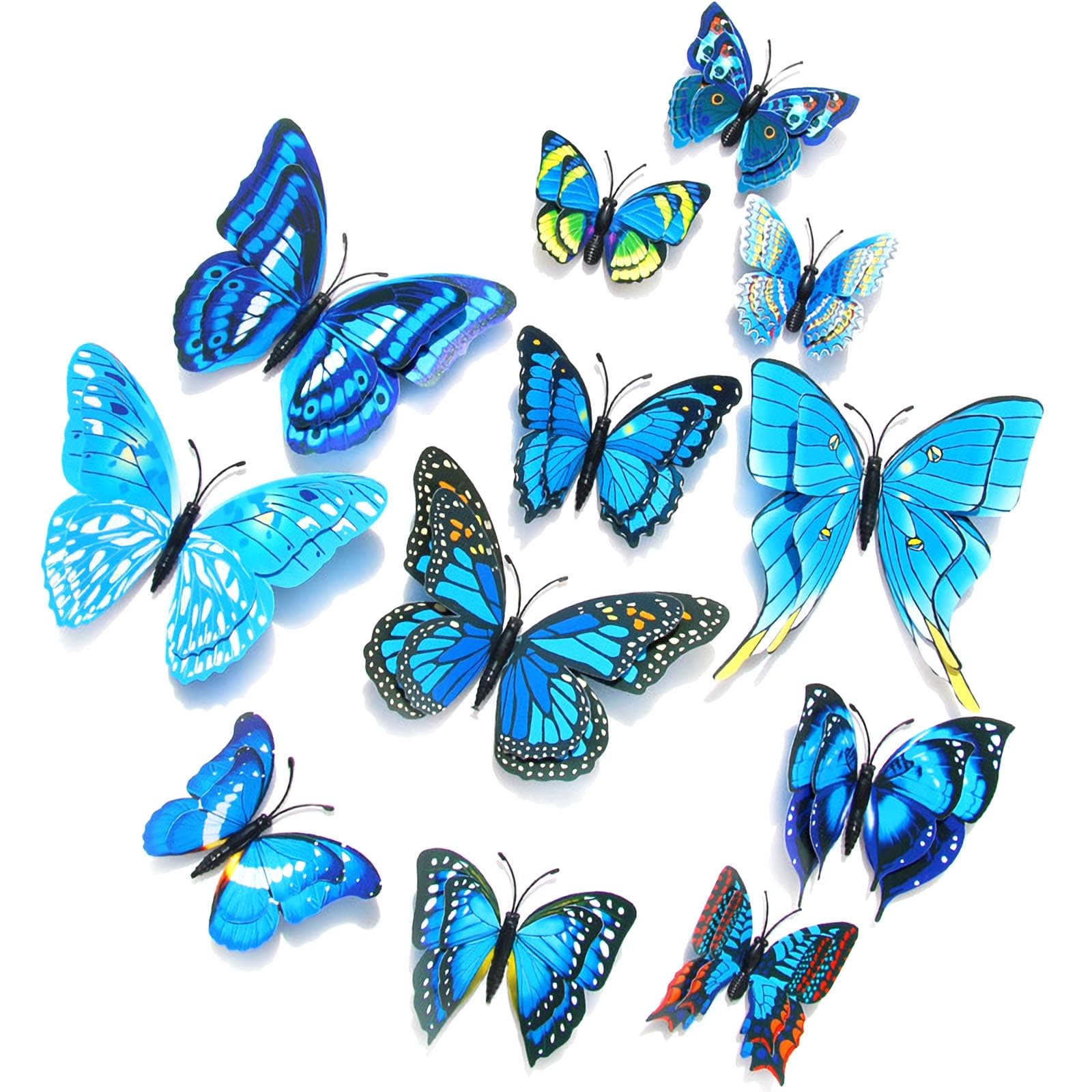 OPSEAM 3D Butterfly Wall Decor Butterfly Decorations Stickers with Magnets