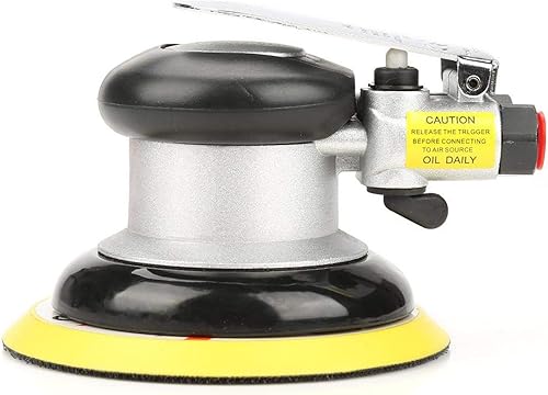 Walfront AT-780 Lijadora orbital aleatoria de aire de 5 " 4" Pulidora redonda Herramienta de lijado manual neumática Lijadora de palma (4 "),