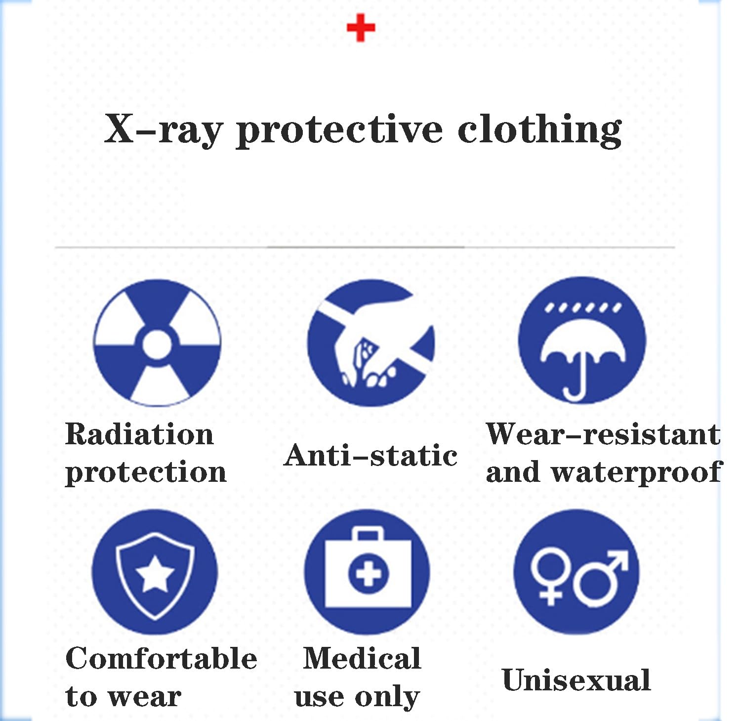 Grembiule in Piombo Resistente ai Raggi X con Protezione Tiroidea, Set da 2 Pezzi per Sala TC