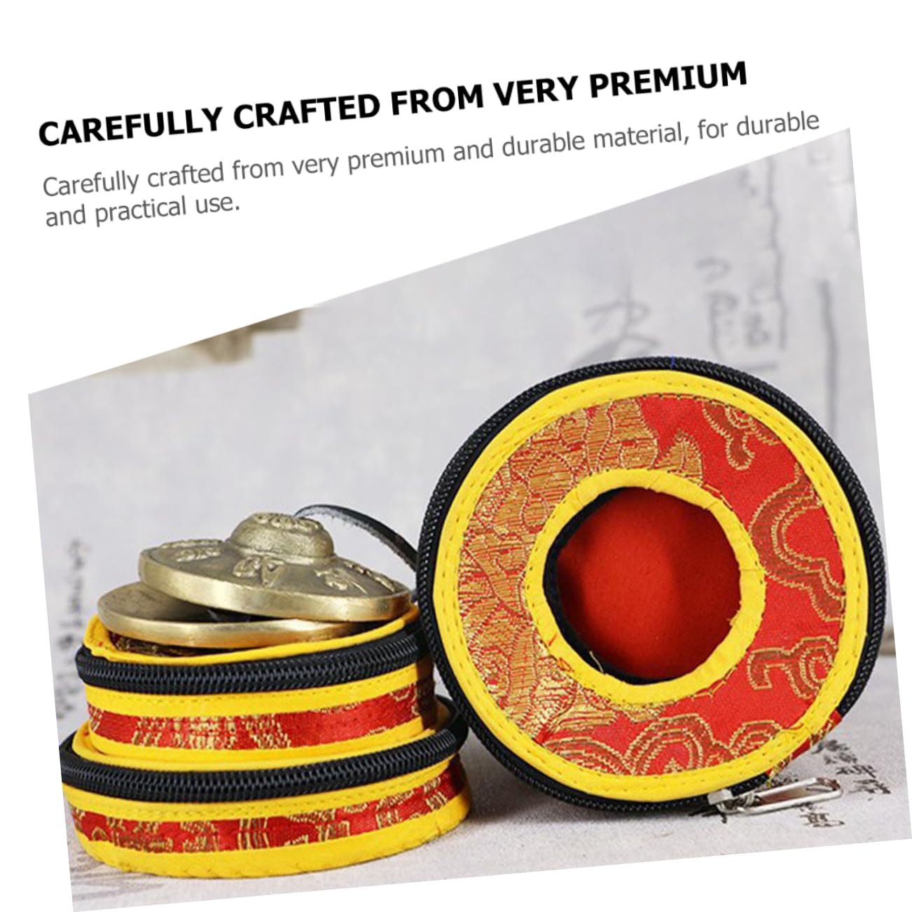 Alasum Buddhist Bell Box Bell Storage Bell Case Secure Fit and Elegant Craftsmanship Random Color