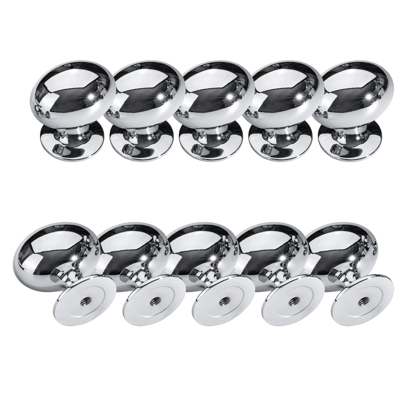 Msioytog Silver Oval Drawer Handles Lightweight Aluminum Pulls Set For Contemporary Decor Robust, Daily Use Solids Cupboard Knobs