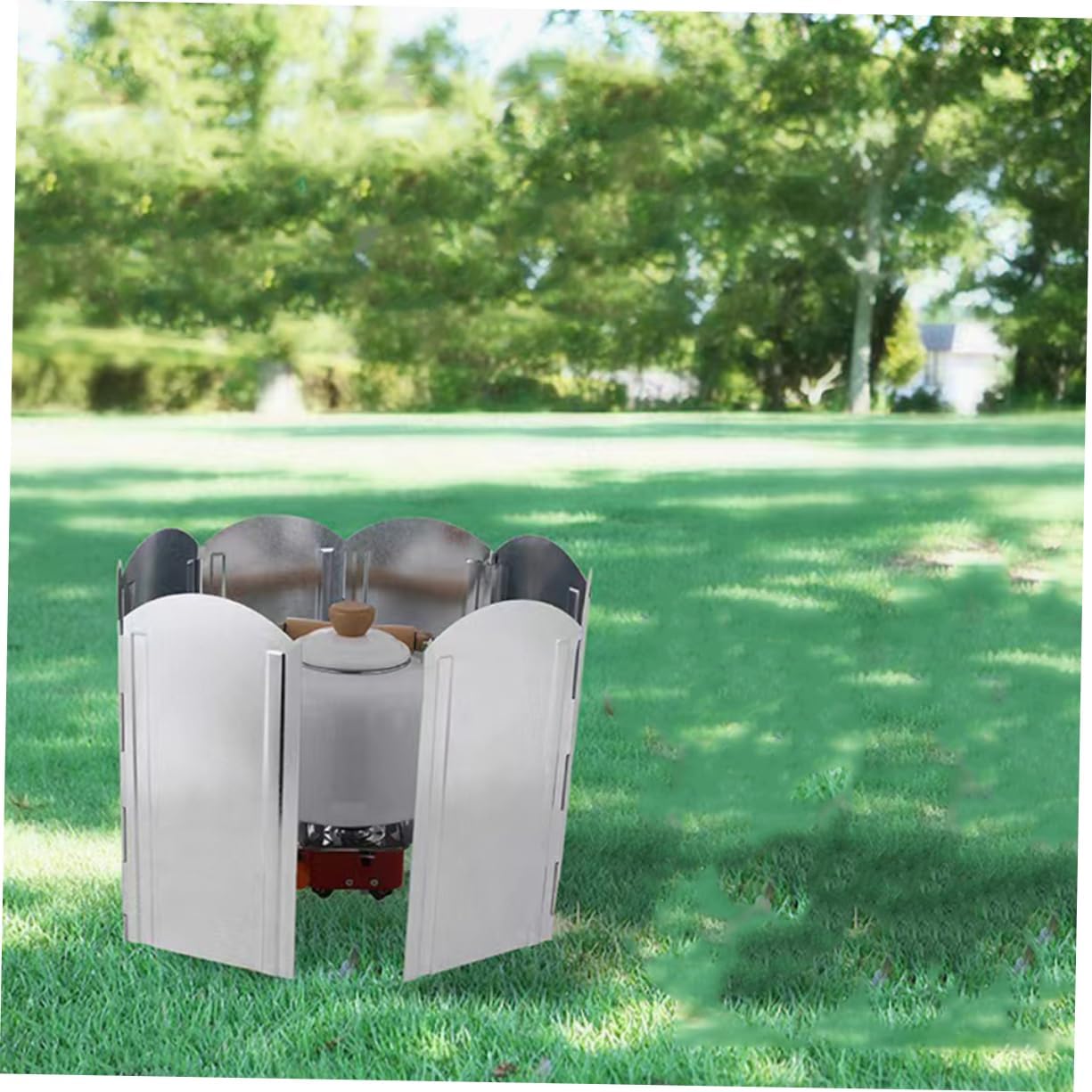 Portable Wind Deflector Windproof Camping Tarp for BBQ Stove Windscreen Easy to Carry and Store