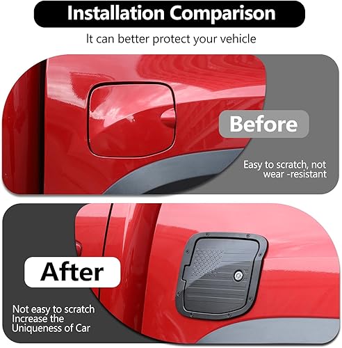 Miniatura 9 de Tapa de repuesto antirrobo para depósito de combustible compatible con ToyotTacoma 2016-2022, tapa de llenado de gasolina para automóvil, tapa de