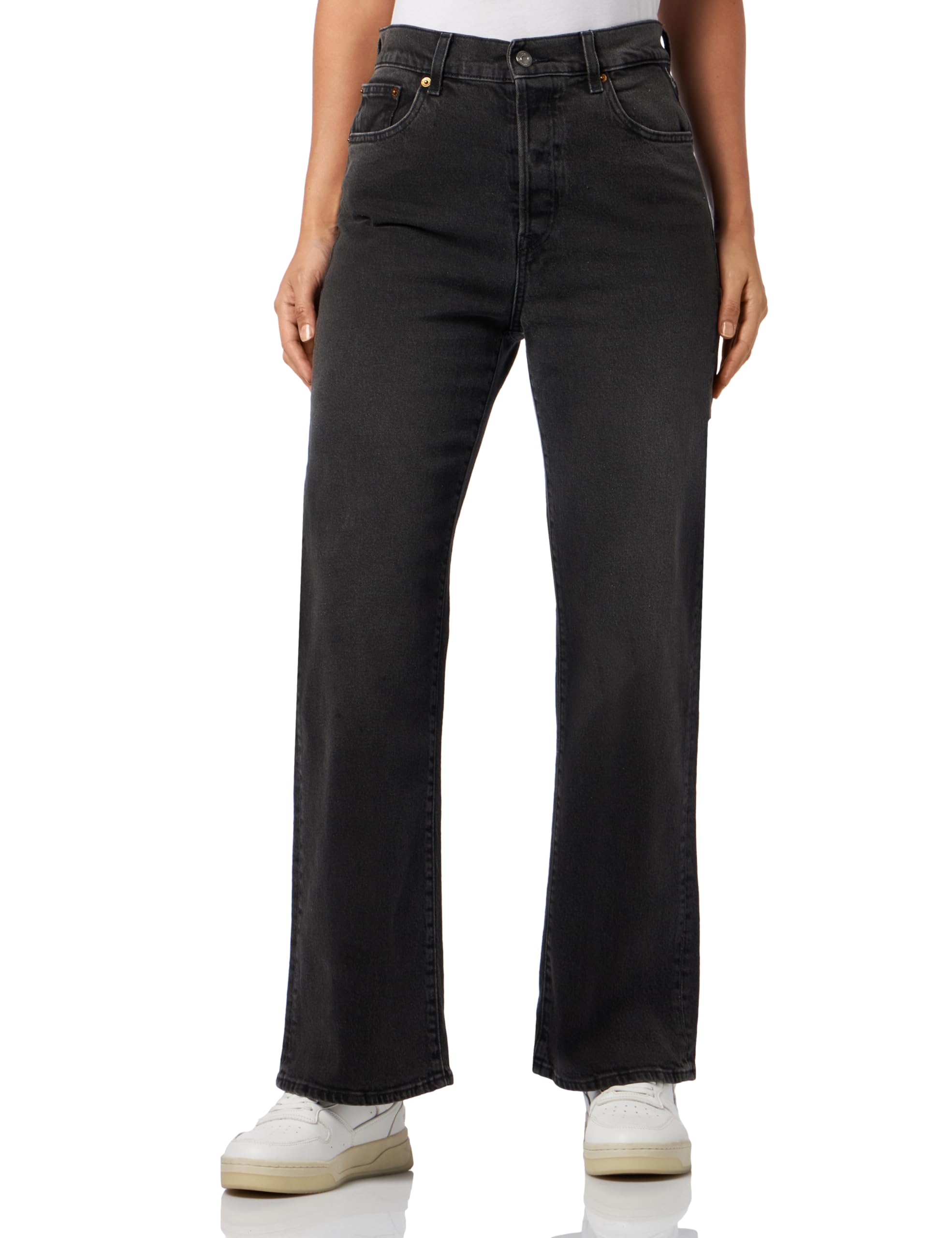 Replay Damen Jeans Becka, Dark Grey 097 (Grau), 24W / 32L
