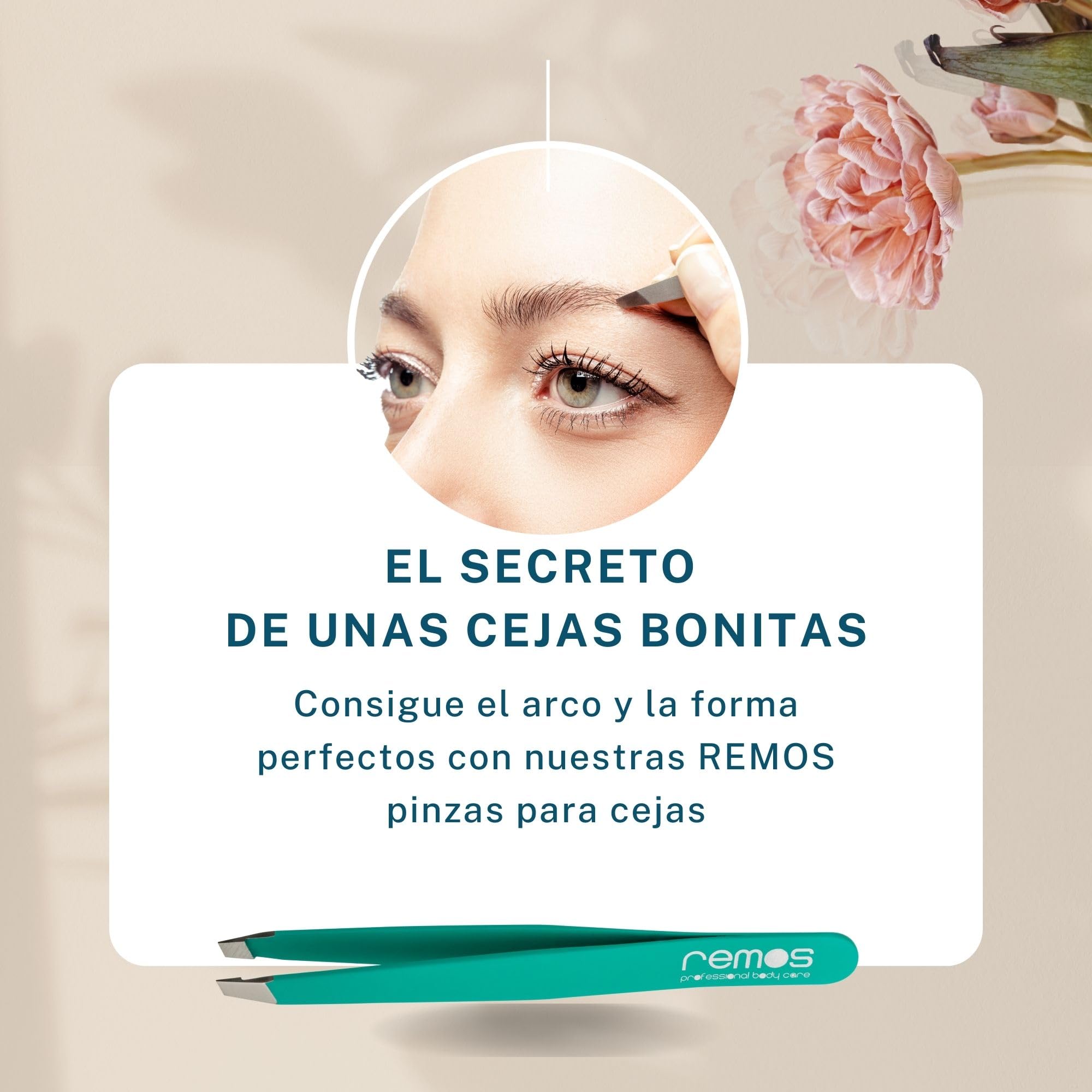 REMOS Pinzas de acero inoxidable para cejas que eliminan pelos más finos verde — view 7