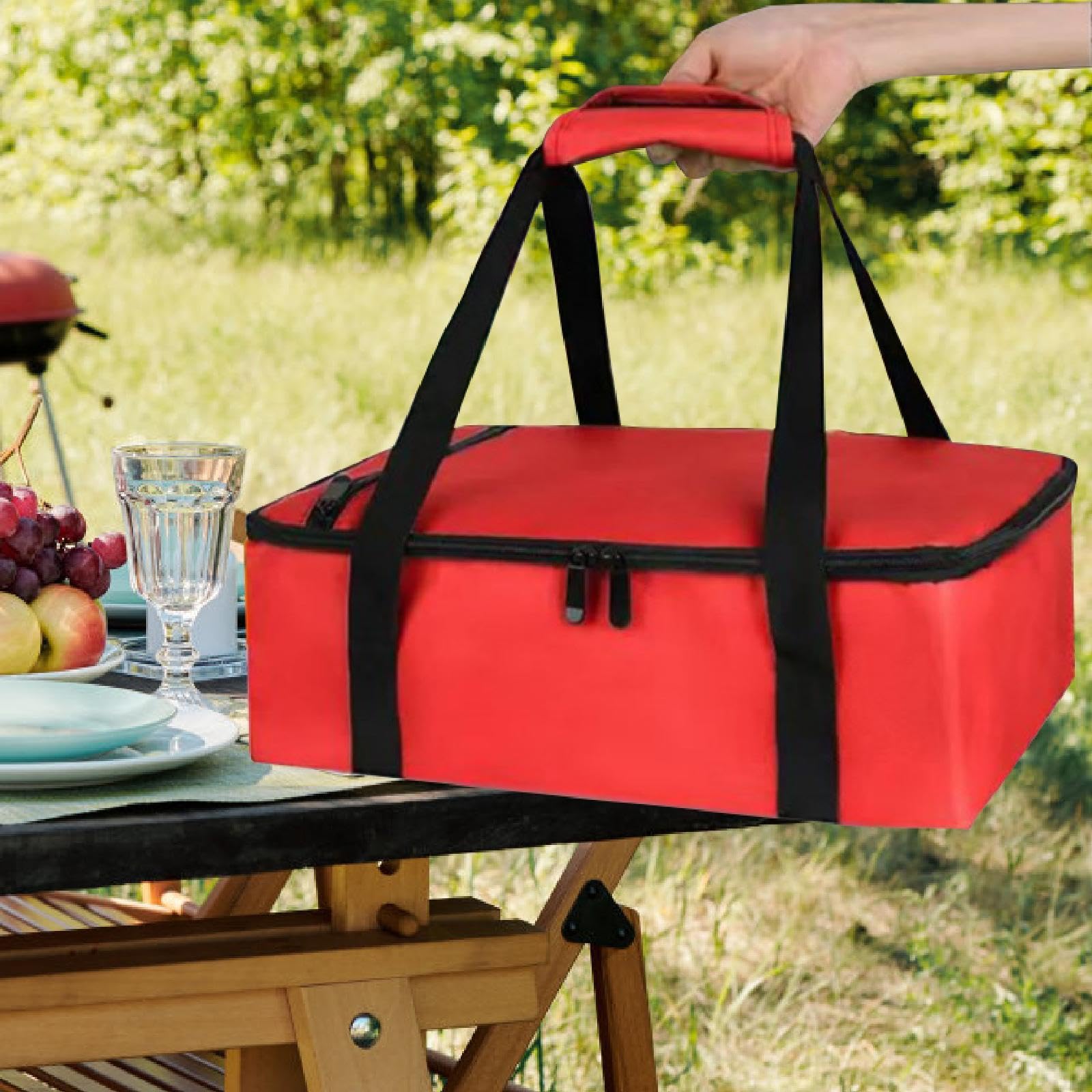 Borsa Termica Per Pizza Da Asporto - Contiene 6 Scatole, Maniglia Rinforzata, Isolamento 3mm, Impermeabile