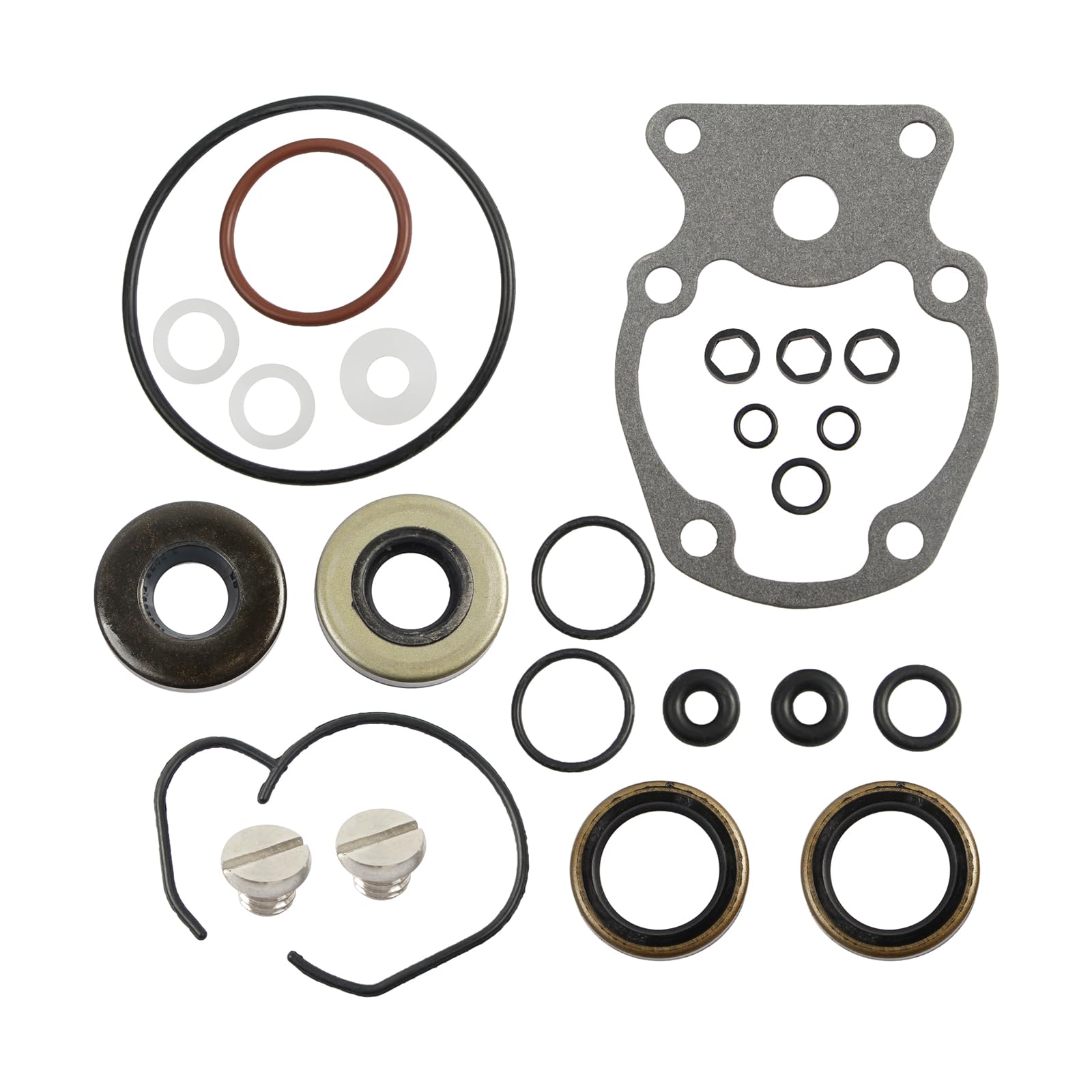 Gearcase Seal Kit with Screws Replacement for Johnson Evinrude 15 25 30 HP Marine Engine Lower Unit 18-8387 5007987 product thumbnail 2