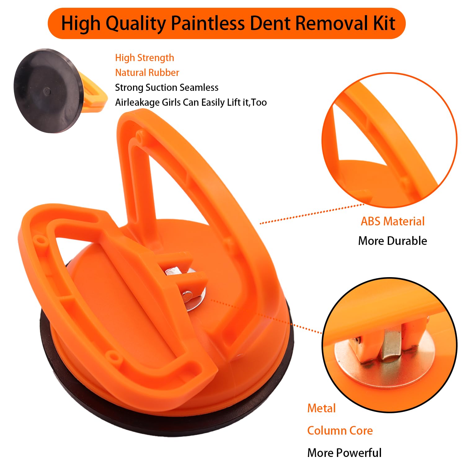 Car Dent Puller, Dent Remover Tool for Car, Powerful Car Dent Puller, Dent Remover Tool for Car Dent Repair, Glass, Screen, Tiles Lifting and Objects Moving (3 Pcs)