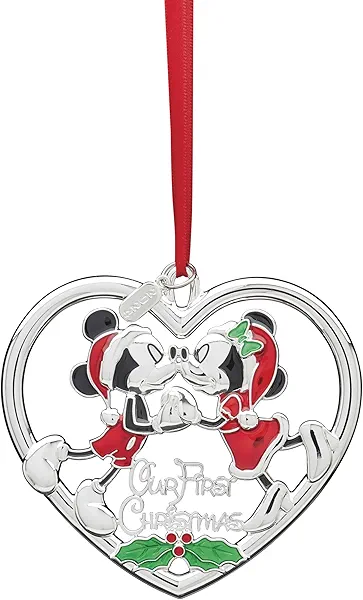 Lenox 896412 2024 Our 1st Christmas Tree Ornament Micky & Minnie Metal