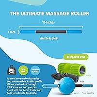 Vista 4 de RAD Rod Mini - Rodillo compacto de masaje de tejido profundo - Herramienta de liberación miofascial lista para viajar para piernas, espalda, cuello