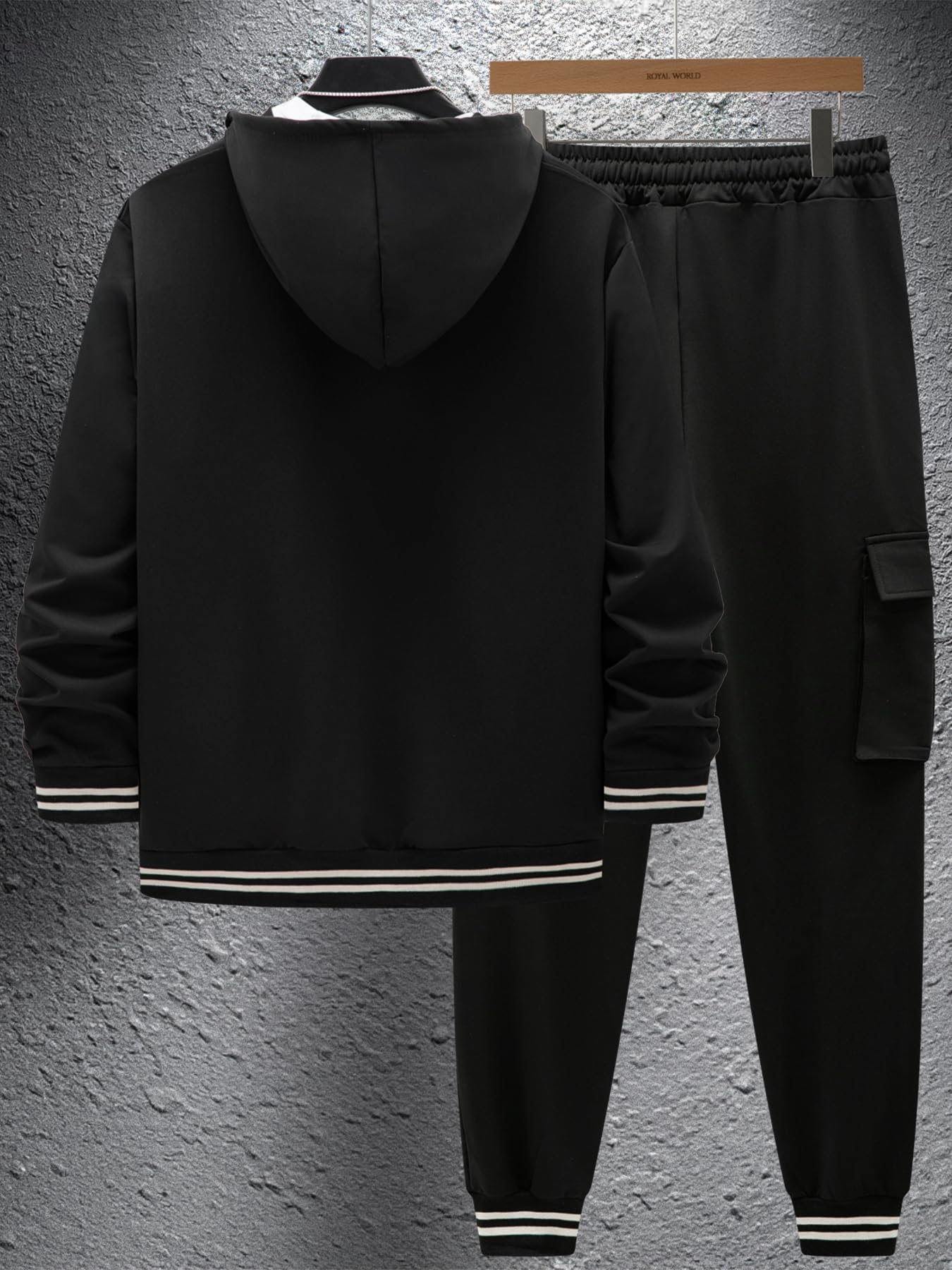 Conjunto de Chándal para Hombre Traje de Jogging Chaqueta y Pantalones Ropa Deportiva Actividades al Aire Libre