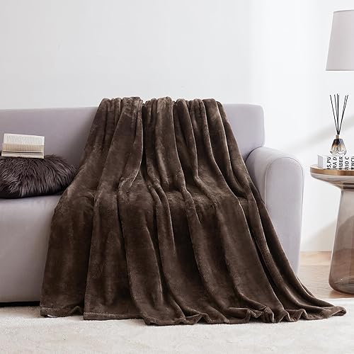 Vista 26 de Hansleep Manta de vellón tamaño individual, color verde azulado, suave y acogedora manta de franela mullida para cama, sofá, viajes, campamento