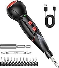 AAL Electric Screwdriver, Small, Portable, Handheld, Type C, USB Rechargeable, Ergonomic Design, Anti-Slip, Lightweight, Manual Use, High Brightness LED Light, Forward and Reverse Switching, For