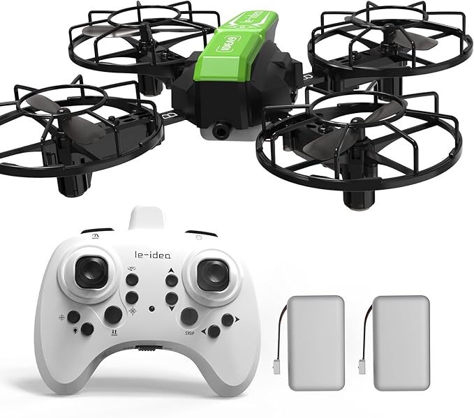 LE-IDEA Desmontable Dron con Modo Competitivo, IDEA9 Mini Dron con Modo sin Cabeza y 360° Flips, RC Quadcopter con 2 Baterías, Montaje de Aeronave Educativa Fácil de Volar para Principiantes