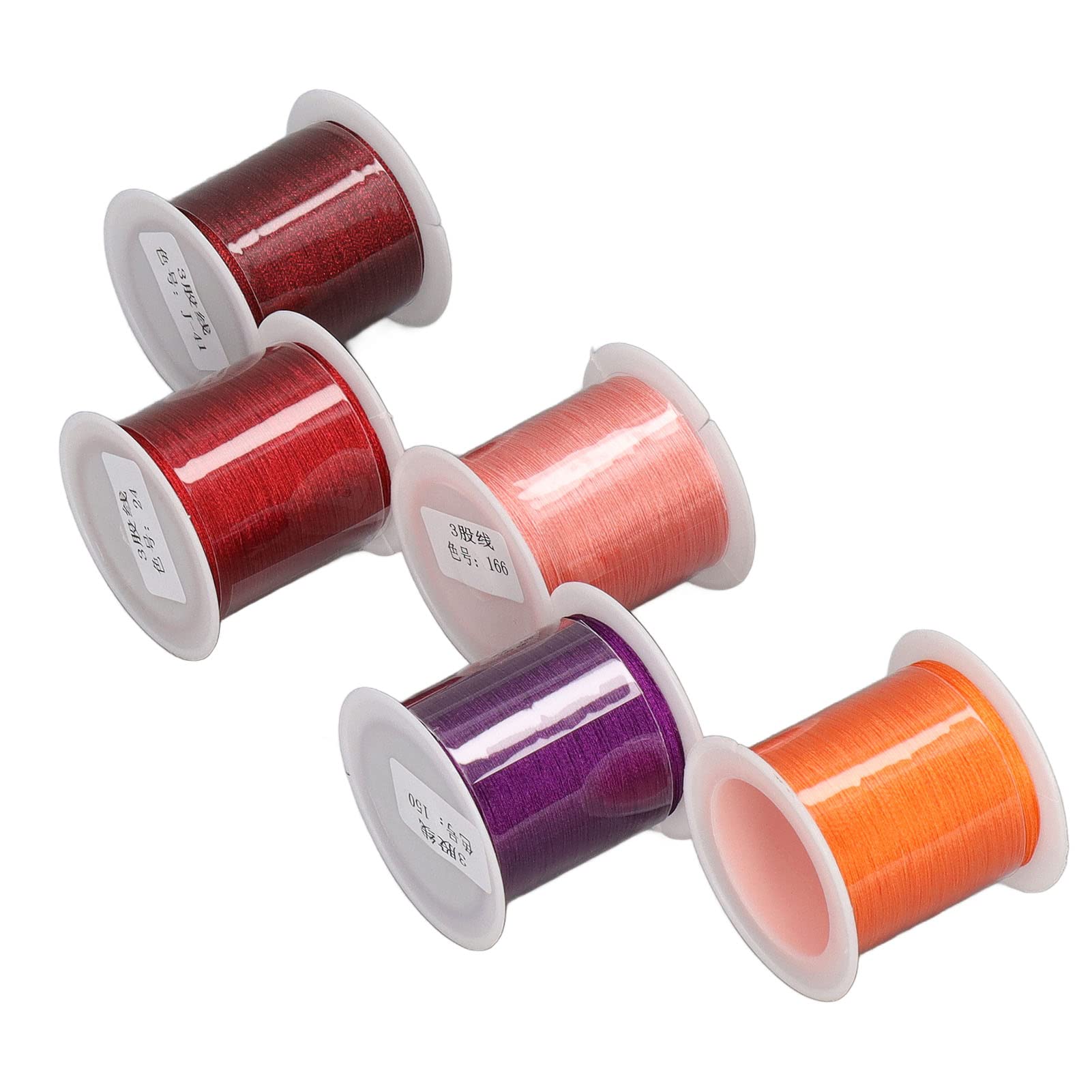 Filo di poliestere colorato rosa 20 pezzi da ricamo 110yd ciascuno per cucito fai da te