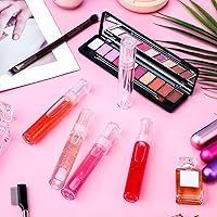 Vista 3 de Hsei 50 tubos vacíos de brillo de labios con varita, recipientes de bálsamo para labios transparentes resistentes a granel, tubos de lápiz labial