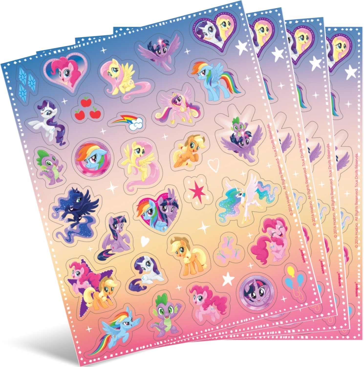 My Little Pony Sticker Sheets - Assorted Designs, 4 Pcs