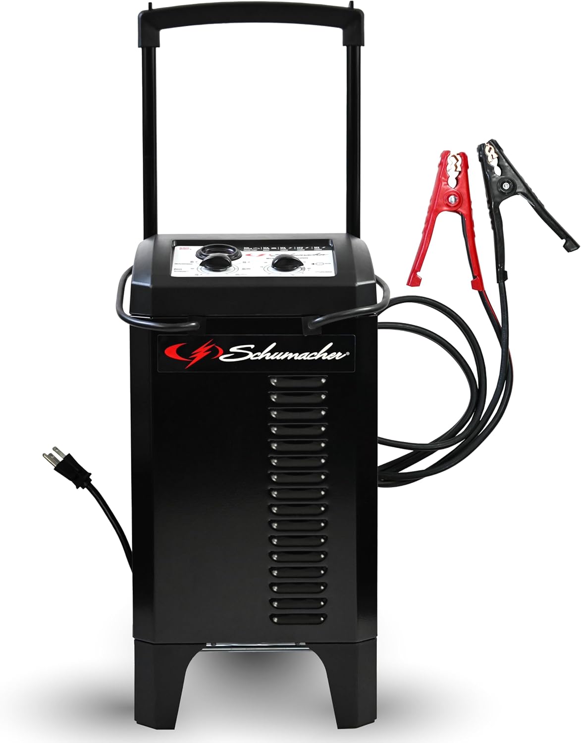 Schumacher Electric Wheeled Manual 10A Car Battery Charger and 200A Engine Starter, 2-in-1 Solution, 50A Boost, for 12V/24V Power Sport, Automotive, and Marine Batteries, SC1633